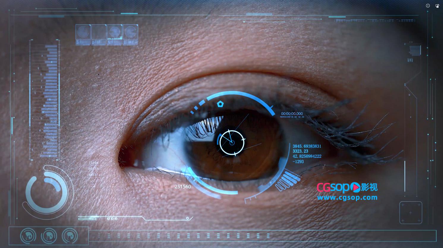 人脸交互眼睛虚拟现实元宇宙未来效果4K