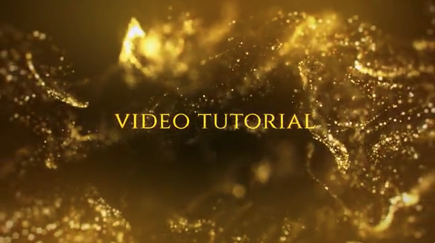 金色粒子标题动画适合企业年会活动视频