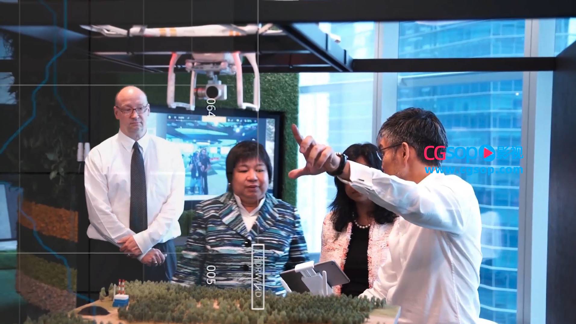 科技智能城市生活VR技术无人机3D打印