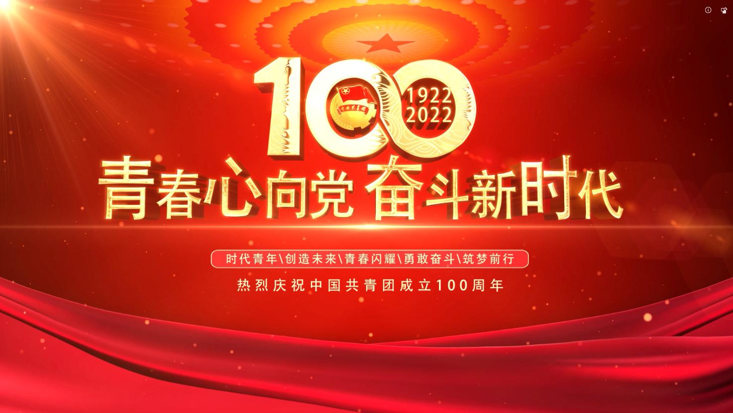 中国共青团建团100周年红色片头