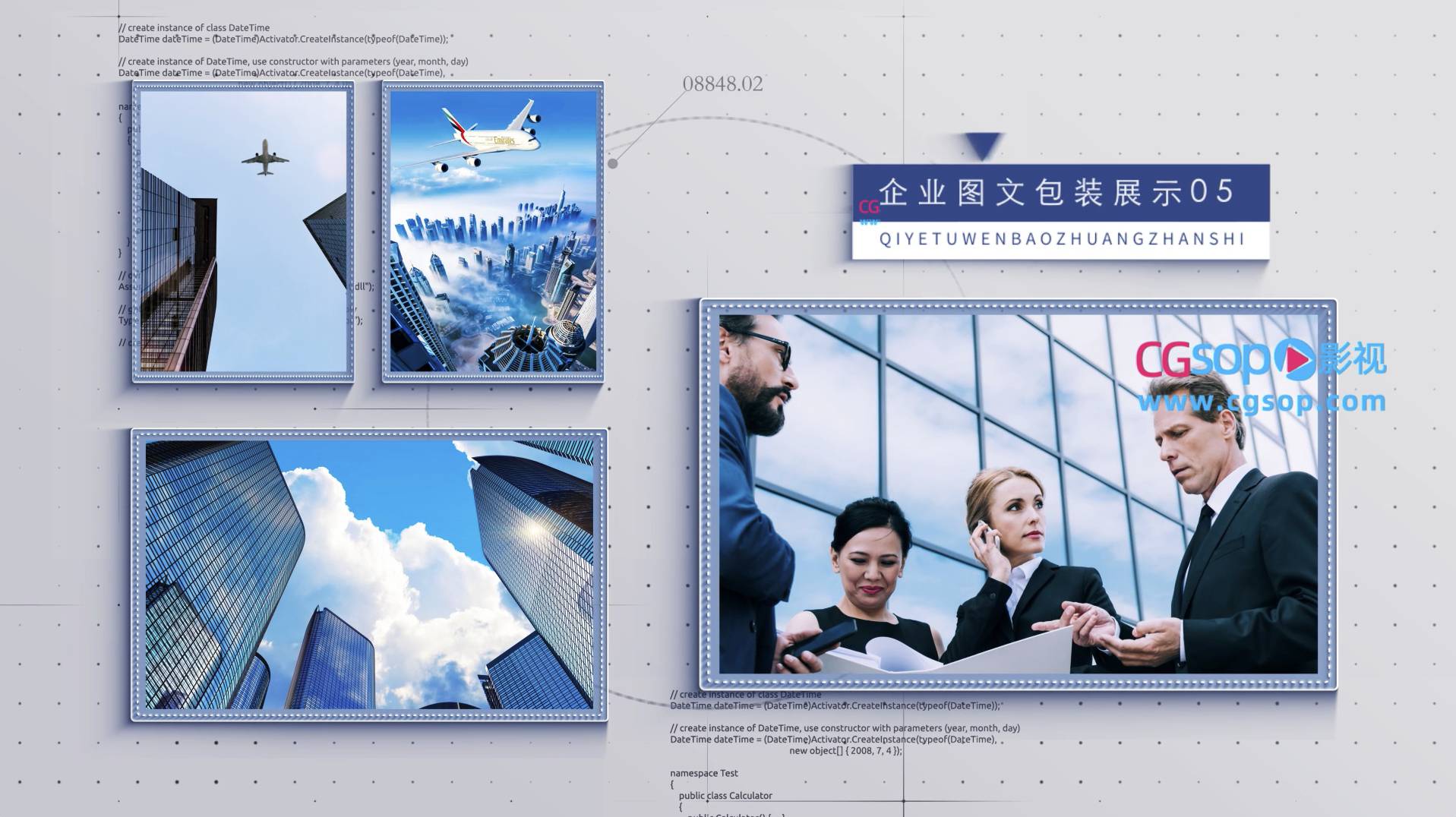 大气简约风企业宣传片图文展示AE模板