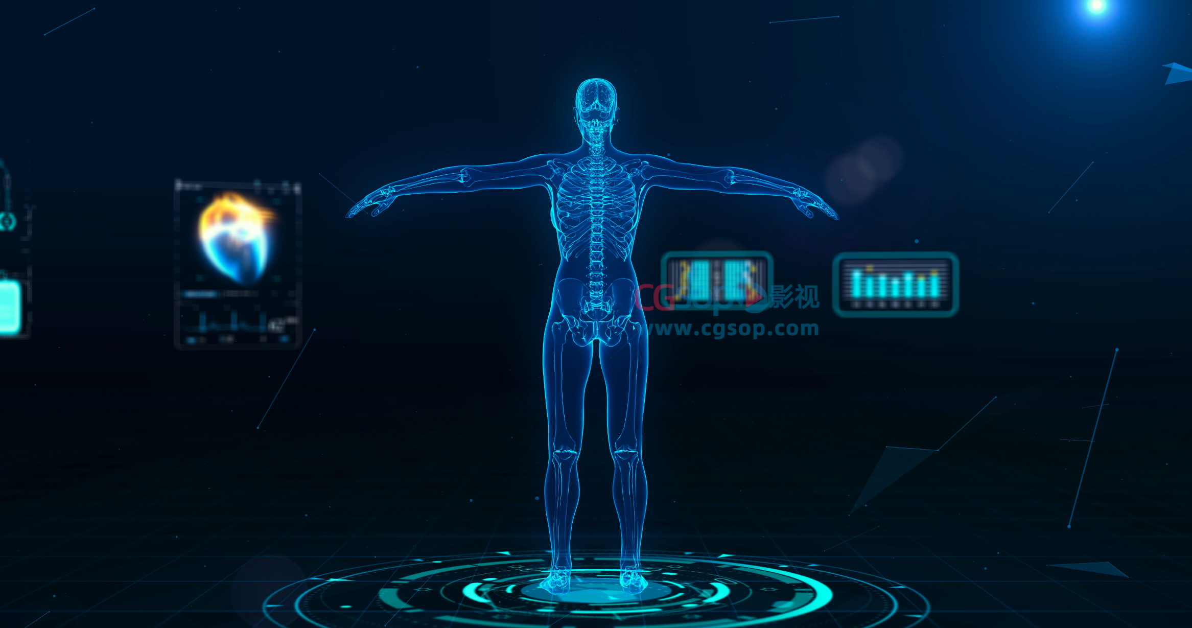 科技感扫描身体数据