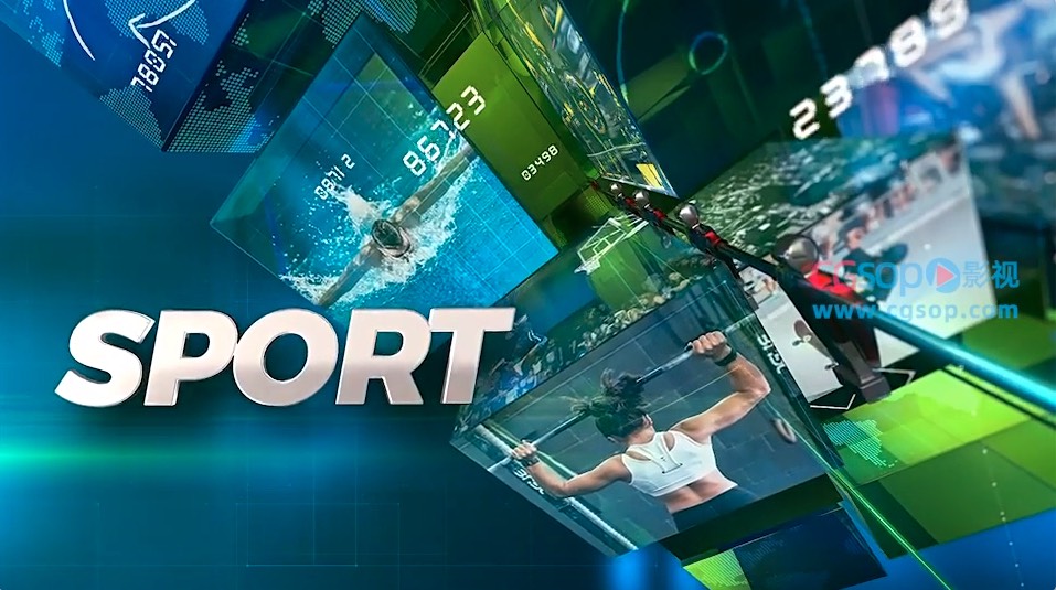 运动赛事体育频道新闻片头动画开场 Sport News Opener