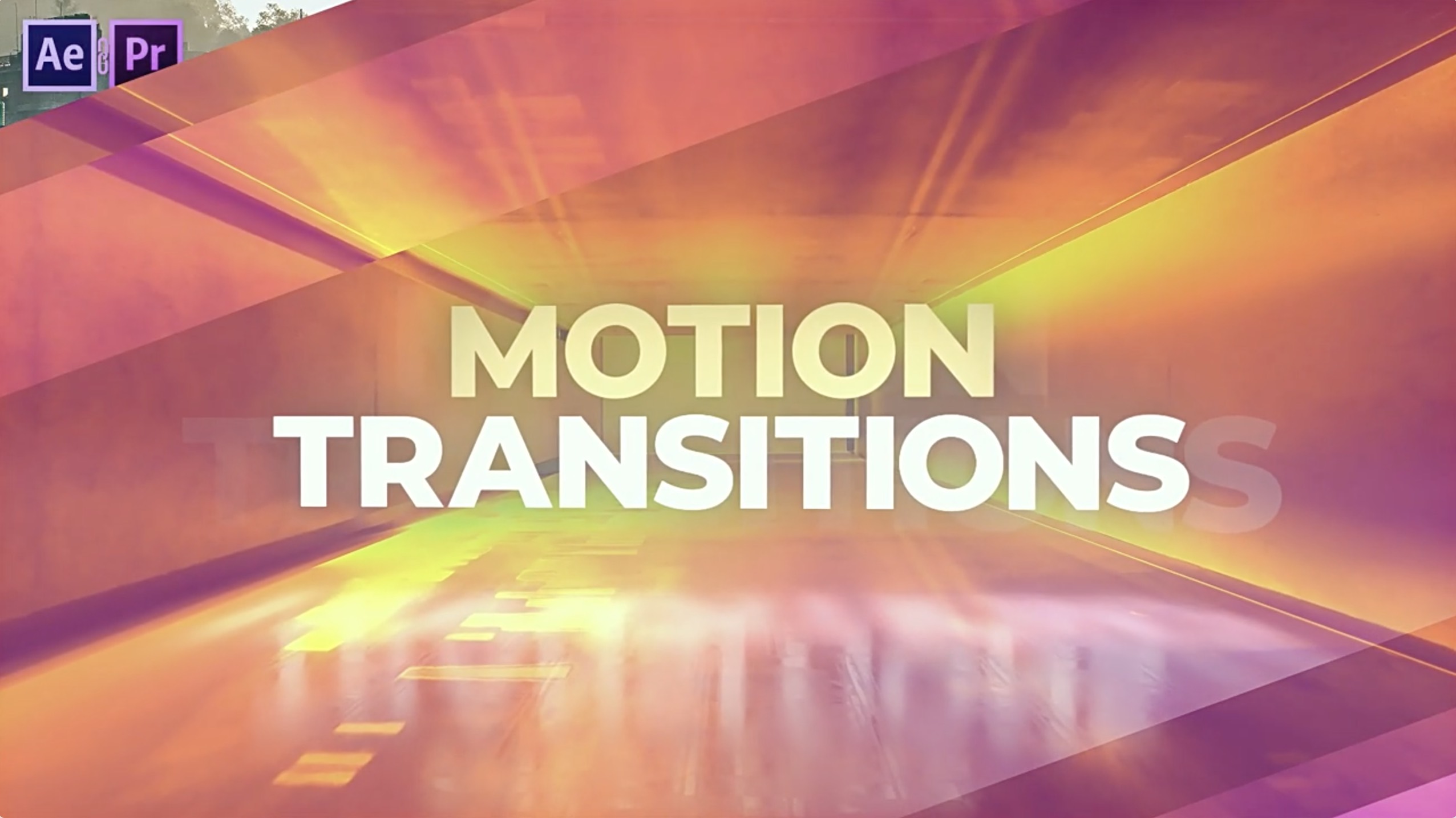翻转拉升缩放移动运动转场预设AE模板 Motion Transitions