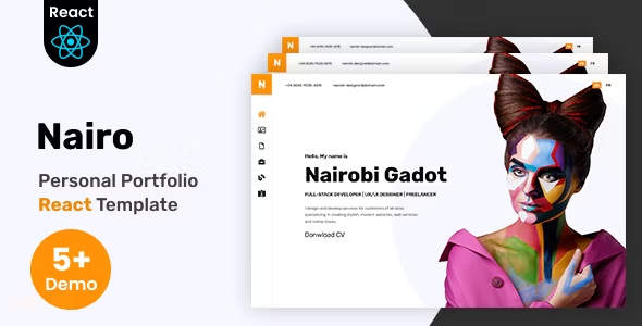 Nairo -个人投资组合React模板+ RTL