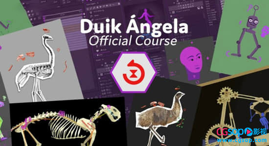 中文版二维卡通角色骨骼绑定MG动画工具AE脚本 Duik Angela 17.1.8 Win/Mac