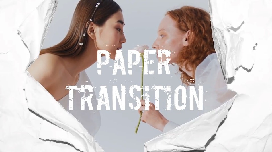 8个纸张主题过渡复古皱纸元素-PR转场模板 Paper Transition