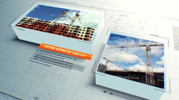 三维立体盒式图像展示建筑企业技术公司宣传片