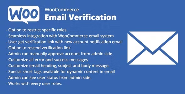 WooCommerce电子邮件验证